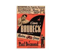 KNKncnv Dave Brubeck Poster peinture décorative sur toile pour salon, chambre à coucher, art mural, impression d'image moderne, décoration de salle familiale, 50 x 75 cm