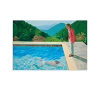 KNKncnv David Hockney Poster de piscine Peinture décorative sur toile Art mural pour salon, chambre à coucher, art mural, impression d'image moderne, décoration de salle familiale, 50 x 75 cm