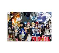 KNKncnv Fairy Tail Anime Film Photo Affiche Décorative Toile Mur Art Salon Affiche Chambre Peinture Art Mural Impression Image Moderne Décoration de Chambre Familiale 24x36