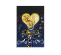 KNKncnv Kingdom Hearts Poster Anime Peinture décorative sur toile Art mural pour salon, chambre à coucher, art mural, impression d'image moderne, décoration de salle familiale, 30 x 45 cm