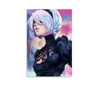 KNKncnv Nier Automata 2b Poster Peinture décorative sur toile Art mural pour salon, chambre à coucher, art mural, impression d'image moderne, décoration de salle familiale, 40 x 60 cm