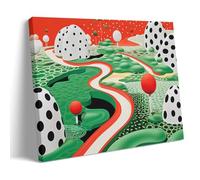 KNKncnv Paysage Yayoi Kusama Poster Peinture décorative sur toile Art mural pour salon, chambre à coucher, art mural, impression d'image moderne, décoration de salle familiale, 40 x 60 cm