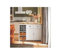 SoBuy KNL05-W îlot Central de Cuisine, Placard de Cuisine, Buffet de Rangement avec Blanc G