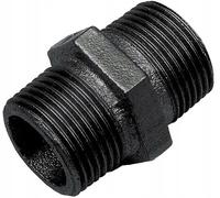 KNM Raccords filetés en fonte malléable noir - Double mamelon AG - AG 6/4