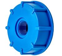 KNM Trade Adaptateur Réservoir IBC Couvercle S60x6 Bleu 3/4”