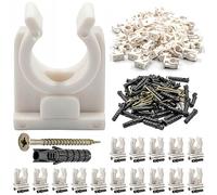 KNM Trade Clips Tuyau Plastique Ø16-18mm, Lot de 50, Practique