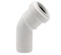 KNM TRADE Coude d'évacuation 45° DN 40, Blanc - PVC PP - Raccord d'évacuation coudé 45° DN 40