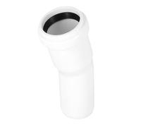KNM Trade Coude HT en polypropylène résistant aux chocs DN32 15° Blanc | Manchon enfichable, évacuation silencieuse, encastrable pour cuisine et salle de bain, résistant au gel, EN 1451