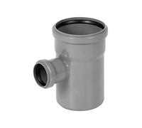 KNM TRADE Dérivation HT DN 110x50 90° - Réducteur en T PP gris pour eaux usées intérieures