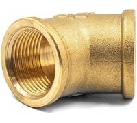 KNM Trade Laiton Coude 45° FF 1" 10 Bar 120°C Fileté | CuZn40Pb2, raccord coudé, haute température, installation rapide, tuyauterie