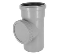 KNM TRADE Pièce Nettoyage Tuyau Révision Eaux Usées PP Gris DN 50 | polypropylène, facile à installer, maintenance, maison, adaptable