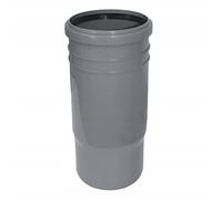 KNM TRADE PP manchon de compensation DN 50 - 250 mm manchon long pour tuyaux d’eaux usées, rallonge de tuyau gris avec raccord enfichable sans colle, joint EPDM, compatible avec tuyaux HT/PVC