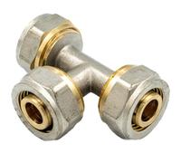 KNM Trade Raccord Serrage PEX Té Robuste Intérieur 16x16x16