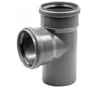 KNM Trade Raccord Tuyau Eaux Usées Intérieur PP Gris DN 50 90°