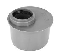 HT System Réducteur DN 110 x DN 50 court, en polypropylène, tuyau de transition pour système de tuyau d'évacuation, surface lisse, durable et fiable, gris