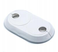 KNM Trade Rosace Double Chauffage Plastique Blanc Ø16mm