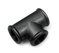 KNM Trade Té 90° Raccord Fonte Noir 110°C 25 Bar 1"