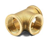 KNM Trade Té FFF Laiton Raccord En T Fileté Robuste 3/4"