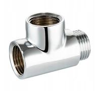 KNM Trade Té Laiton Chromé Raccord Fileté Eau 1/2"