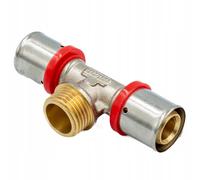 KNM Trade Té PEX Raccord Mâle 16 x 1/2" x 16mm Profil U