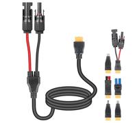 KNMIPJD Kit d'adaptateur de panneau solaire 7 en 1 avec connecteurs femelles et mâles 14 AWG 0,9 m vers câble adaptateur XT60 pour station d'alimentation portable et générateur solaire (1,5 m)