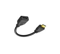 KNNGZTSSR Câble de Conversion d'écran Mini HDMI vers HDMI Femelle, rallonge coudée à 90 degrés for boîtier TV ppareil Photo, PS4, PS5, Xbox 4K, convertisseur 2K, Fil Court(Upward Bend)