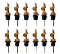 Knnuey 12 Pièces Verseurs de Bouteille d'alcool en Acier Inoxydable, Alcool à Clapet Automatique pour d'olive pour Environ 3/4 Pouces de Bouche de Bouteille en Or Rose