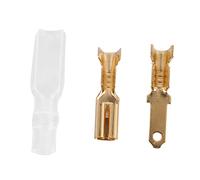 Knnuey 200Pcs / 50Paires Connecteur D'Enveloppe de de Douille de Bornes À Sertir de Mâle Spade pour 22-16 Awg 2.8Mm