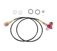 Knnuey Adaptateur de Transfert de CO2 et Tuyau Aluminium + Laiton Quick Connect W21.8-14 Cylindre de CO2 pour DUO/TERRA/ART/