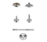 Knnuey Kit de 120 Attaches à Pression avec 2 Outils de Réglage Boutons à Pression en Acier Inoxydable avec Vis
