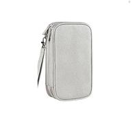 Knnuey Sac de Rangement D'Accessoires Numériques Sac Numérique Multifonctionnel à Double Couche Chargeur de Ligne de Données USB Organizador pour Voyage Organiseur Électronique Gris