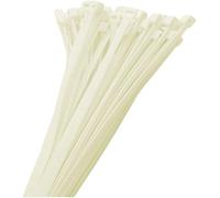 KnnX 28217 - Serre-Câble - Colliers Serrage - Attaches Cable - Lien Plastique - incolore (blanc) - 2,5 mm x 100 mm (petit) - 50 pièces - Point de rupture 8,2 kg