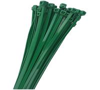 KnnX 28232 - Serre-Câble - Colliers Serrage - Attaches Cable - Lien Plastique - vert - 4,8 mm x 200 mm - 100 pièces - Point de rupture 22,43 kg