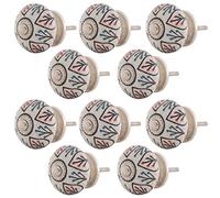 Knober SAFRA Lot de 10 boutons de meuble Motif branches | Monture en acier inoxydable argenté | Bouton de meuble 40 mm | Poignée de porte filetage métrique M3 | Série SAFRA