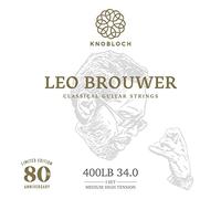 KNOBLOCH STRINGS - Cordes de Guitare Espagnole | 400LB LEO BROUWER | Tension Moyenne-Haute 34.0 | Bas Lumineux | Nylon | Aigus doux | Son naturel et Sensuel | Jeu de cordes Flamenca Classique