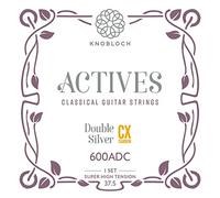 KNOBLOCH STRINGS - Cordes de guitare espagnole | 600ADC ACTIVES Double Silver | Tension Super-Haute 37.5 | Sérieux et aigus brillants | Son clair et projection | Vibrato Facile | Flamenca et classique