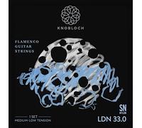 KNOBLOCH STRINGS - Cordes de guitare espagnole | LDN33.0 LUNA FLAMENCA Double Silver | Tension moyenne-basse | Basses foncées | Nylon | Son complet et foncé | Jeu de cordes flamenca et classique