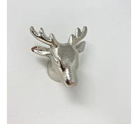 Knobs By Blossom Boutons de tiroir en métal argenté en forme d'animal pour placard, chambre à coucher, cuisine (6. Cerf)