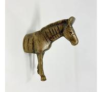 Knobs By Blossom Safari Boutons de tiroir en métal en laiton antique Motif animaux zèbre