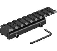 Knocery Convertisseur de Montage AR 11 mm Queue d'aronde vers 20 mm, Picatinny Adaptateur de Rail, Adaptateur de Montage pour Cibles Tactical Range Extender, Aluminium