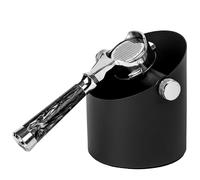 Knock Box Accessoires pour expresso - 15 palets à expresso en acier pour moulu de café avec barre de frappe amovible, base antidérapante, bac à café anti-éclaboussures (1,82 l, noir)