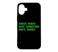 Knock Knock Race Condition Who's There Programmation Coder Fun Coque pour iPhone 16 Plus