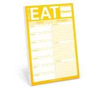 Knock Knock What To Eat Pad Bloc-notes magnétique avec aimant Jaune 15,2 x 22,9 cm