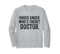 Knock Knock Who's There Doctor Blague Vintage drôle Manche Longue