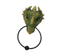 knockrs de porte gothique - 54x1.97x6.89i gargouille en résine, ornement mural vintage, sculpture de bête mythique avec finition texturée artisanale | Uniques knockrs for Home Cafe Door Halway Villa