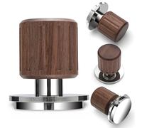 KNODOS Echo Tamper 58 mm - Tamper à café calibré en noyer avec retour de clic, base en acier inoxydable - Outil à expresso à ressort de 13,6 kg pour une pression parfaitement uniforme