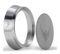 KNODOS Entonnoir Dosage Inox 58 mm avec Puck Screen | Accessoire Espresso Compatible Porte-filtre 58 mm - E61, Gaggia, Rocket, Lelit, ECM, Profitec