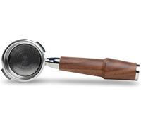 KNODOS Espresso Bottomless Porte-filtre sans fond en acier inoxydable avec poignée en noyer (Noyer, Fits 58mm Gaggia - Classic/Pro/Evo Pro)