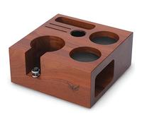 KNODOS Organiseur d'accessoires pour expresso de 58 mm - Station de tassage en palissandre de qualité supérieure | Support à outils à café pour tamper, porte-filtre, entonnoir, WDT, bouteille RDT |