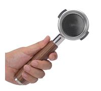 KNODOS Porte-filtre nu de 58 mm pour tête de groupe E61 | Porte-filtre professionnel sans fond en noyer de qualité barista | Compatible avec Rocket, Lelit, Ascaso, Profitec, ECM, Flair 58 et plus